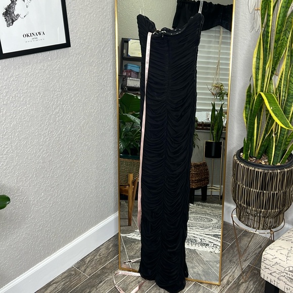 HOUSE OF CB 'Sofia' Black Mesh Strapless Maxi Dress NWT - Picture 14 of 16